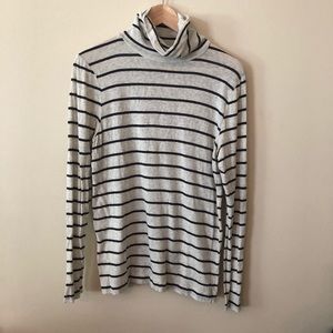 Madewell Slim Turtleneck in Ivory/Navy